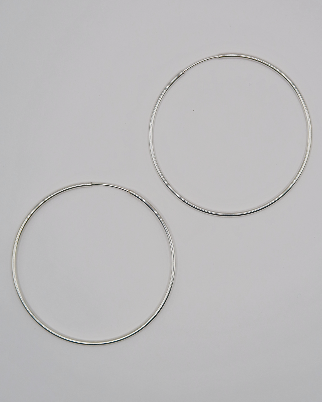Humbleworks Hunter Fine Hoop 38mm Earrings - Silver
