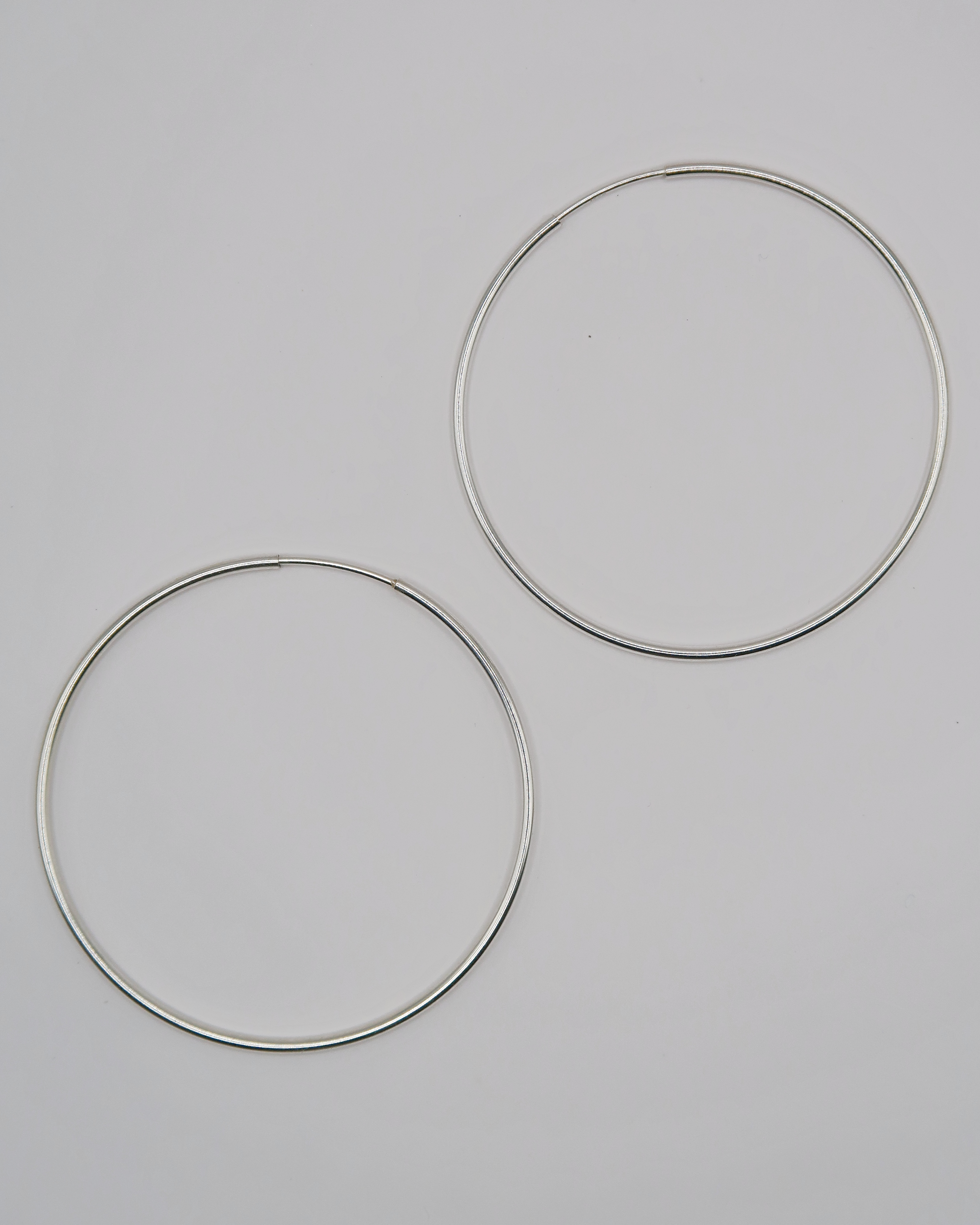 Humbleworks Hunter Fine Hoop 38mm Earrings - Silver