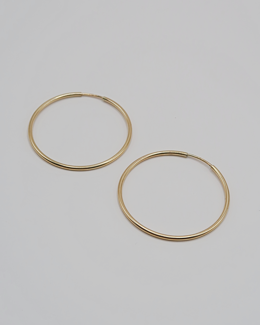 Humbleworks Jolie Fine Hoop 30mm Earrings - Gold