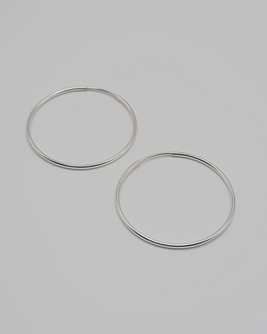 Humbleworks Jolie Fine Hoop 30mm Earrings - Silver