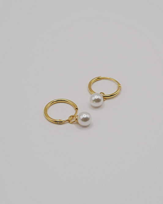 Humbleworks Keaton Pearl Pendant Earrings - Gold