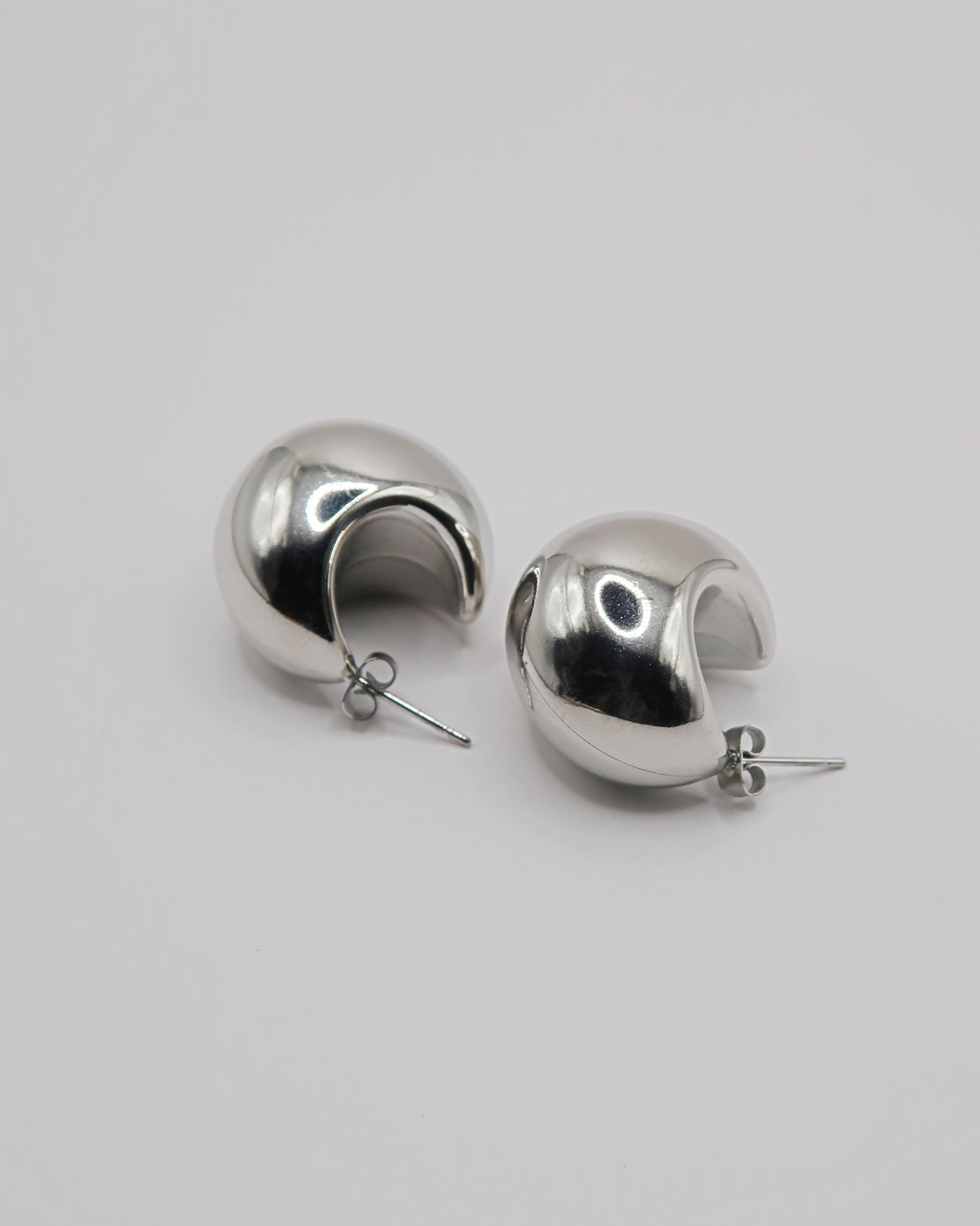 Humbleworks Kelly Half Moon Earrings - Silver