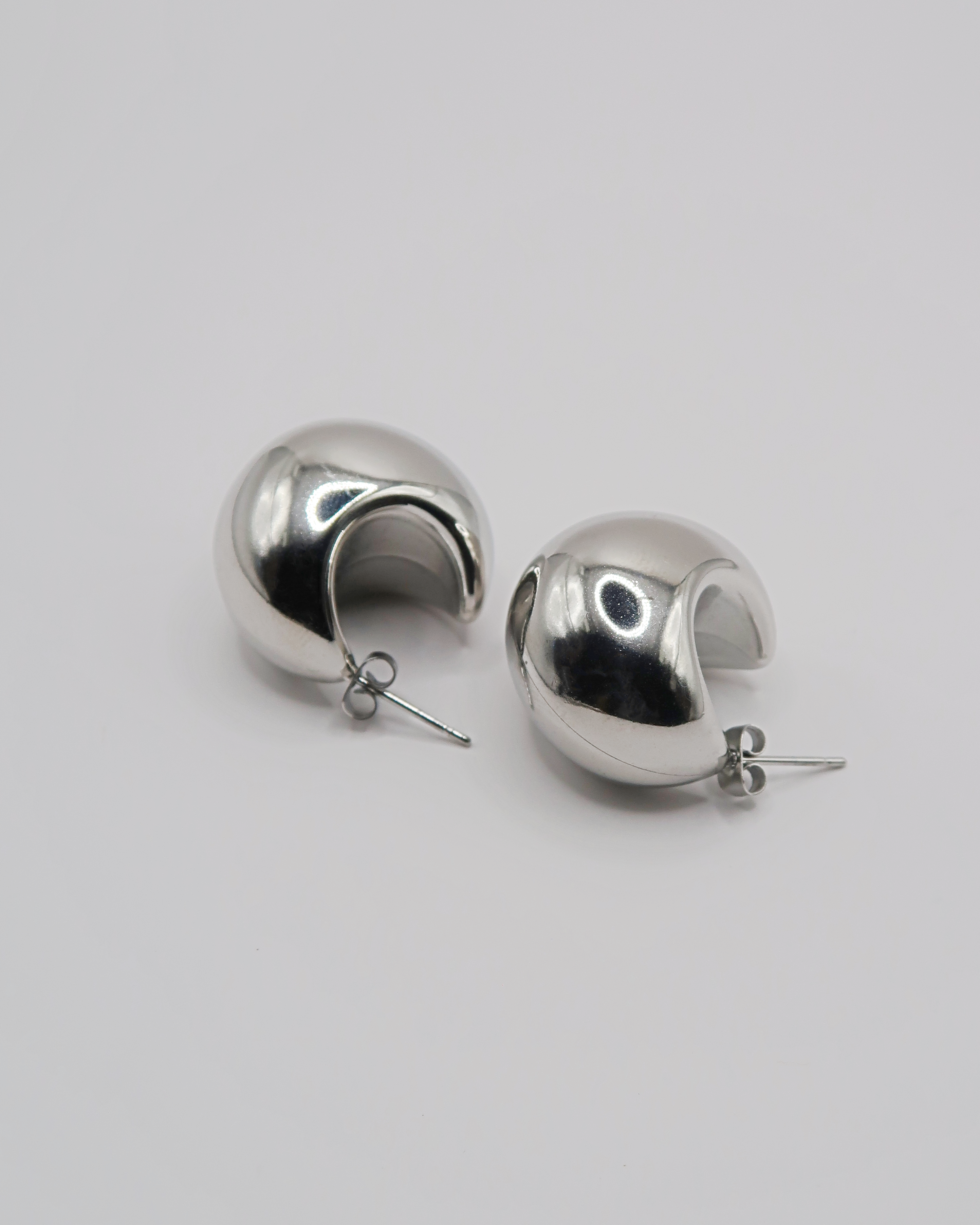Humbleworks Kelly Half Moon Earrings - Silver