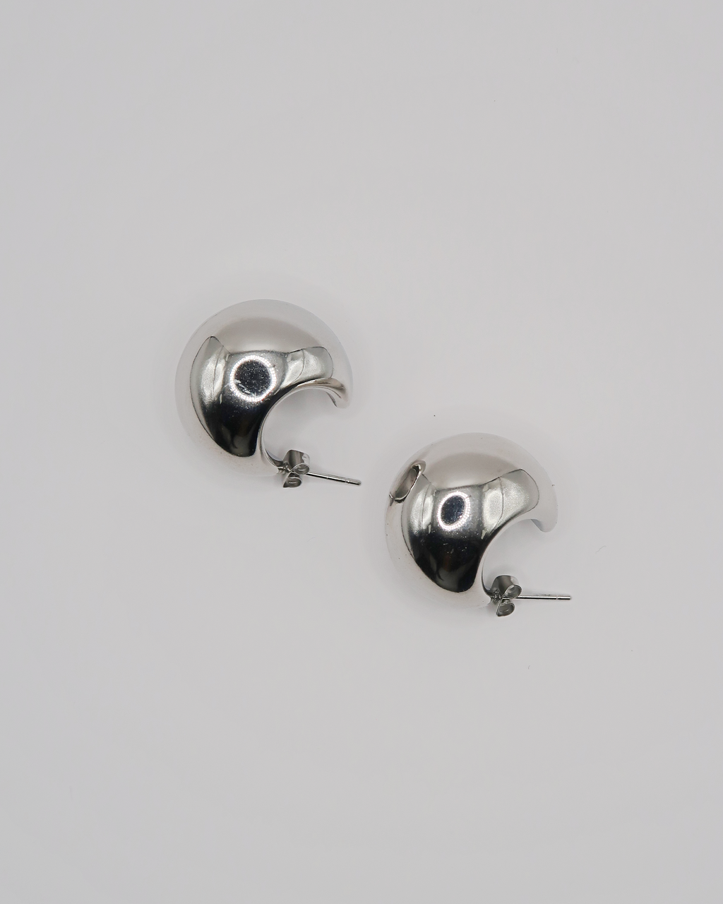 Humbleworks Kelly Half Moon Earrings - Silver