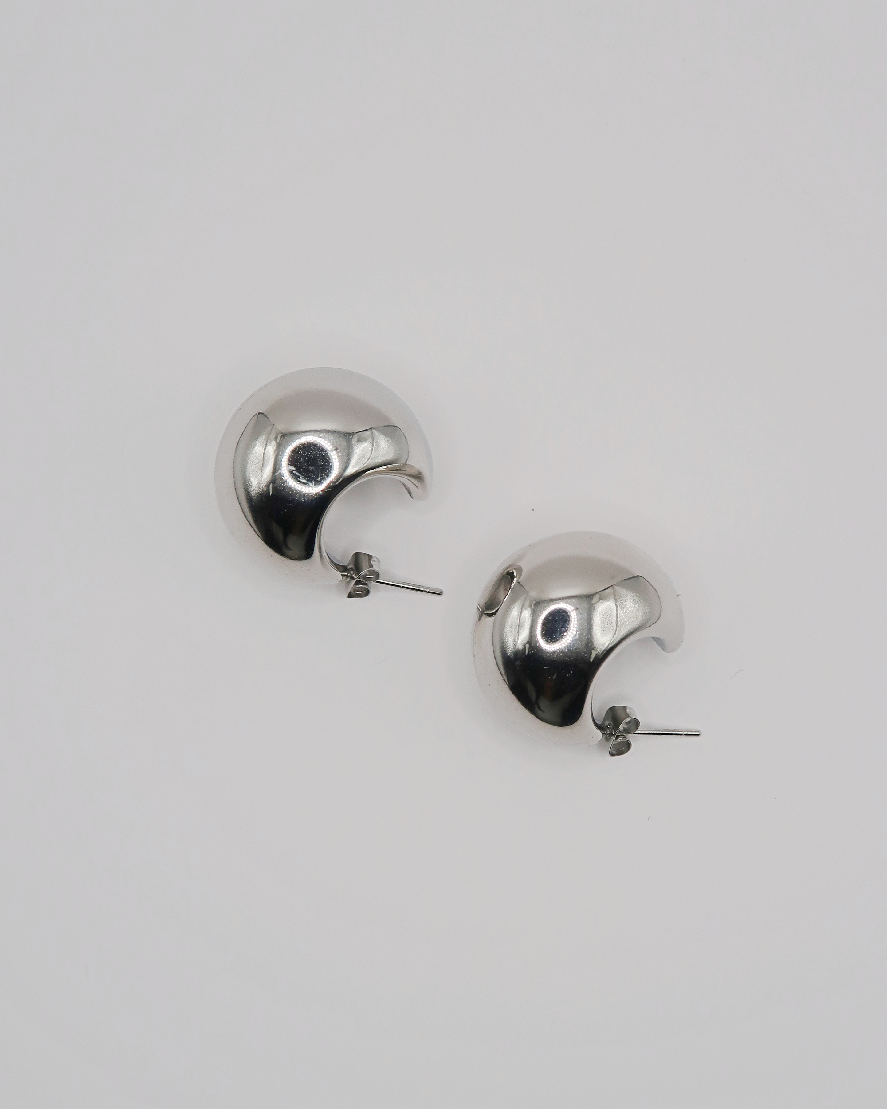 Humbleworks Kelly Half Moon Earrings - Silver