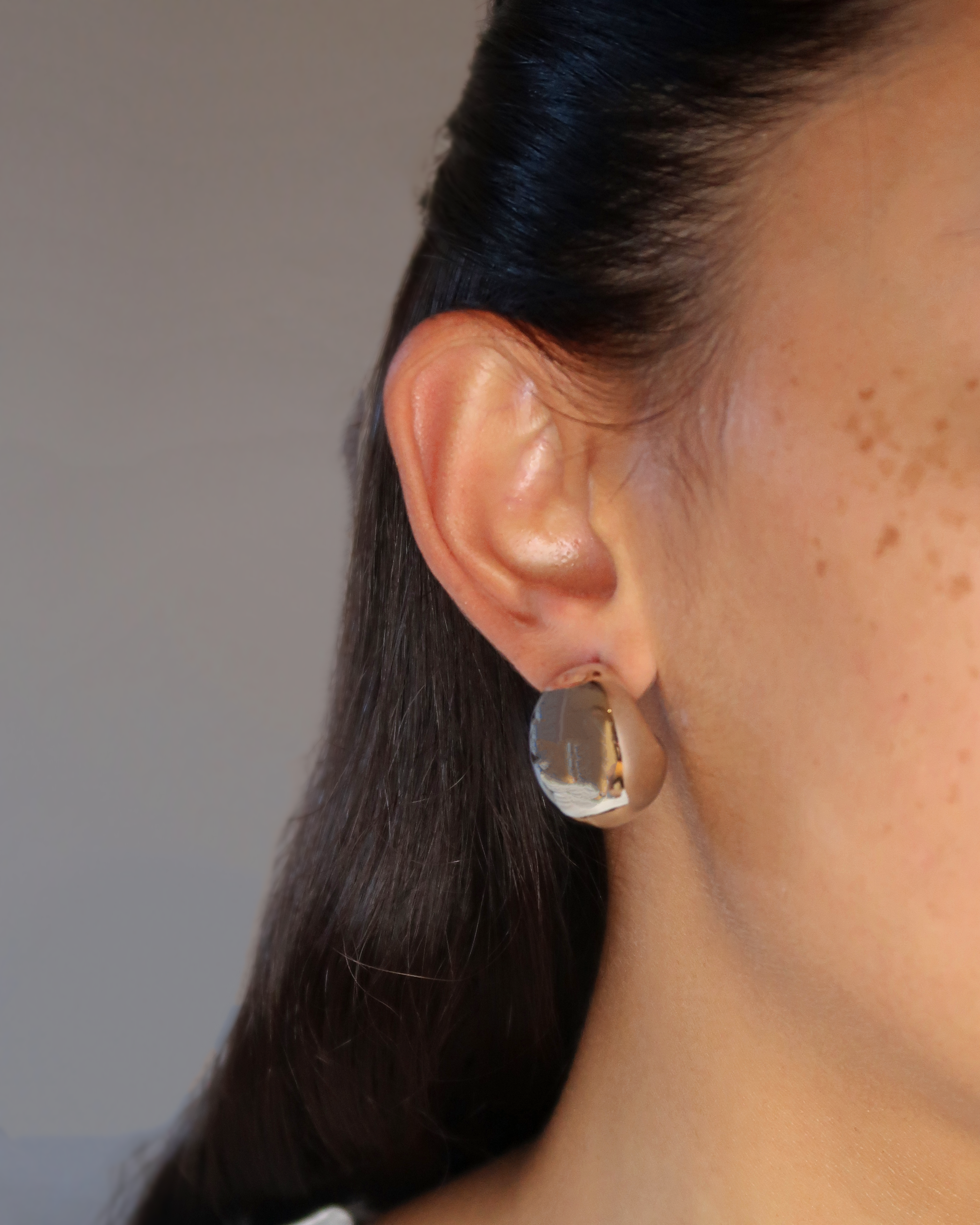 Humbleworks Kelly Half Moon Earrings - Silver