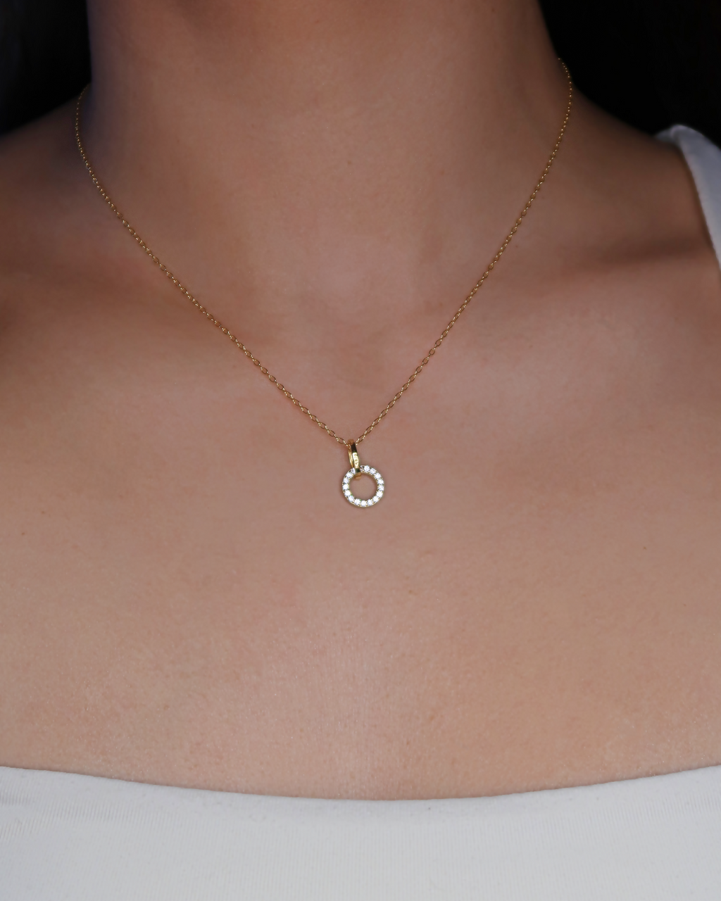 Humbleworks Marylin Circle Zircon Necklace - Gold