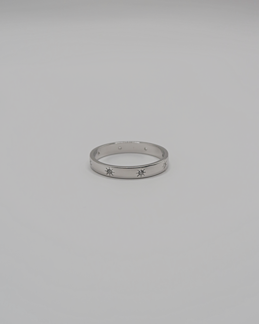 Humbleworks Piaf Star Stone Ring - Silver