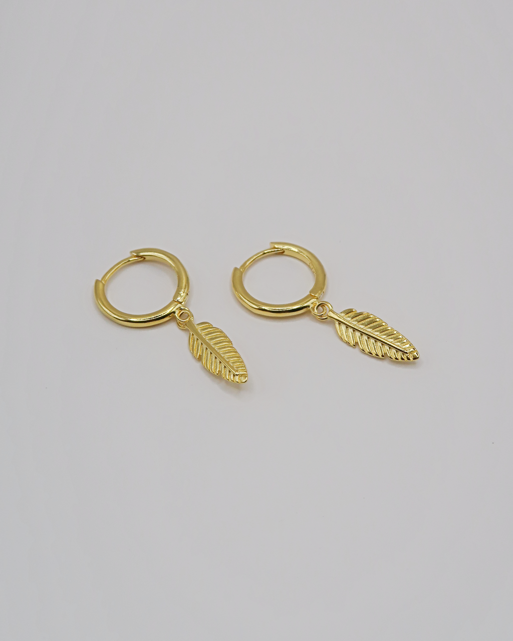 Humbleworks Portman Feather Earrings - Gold