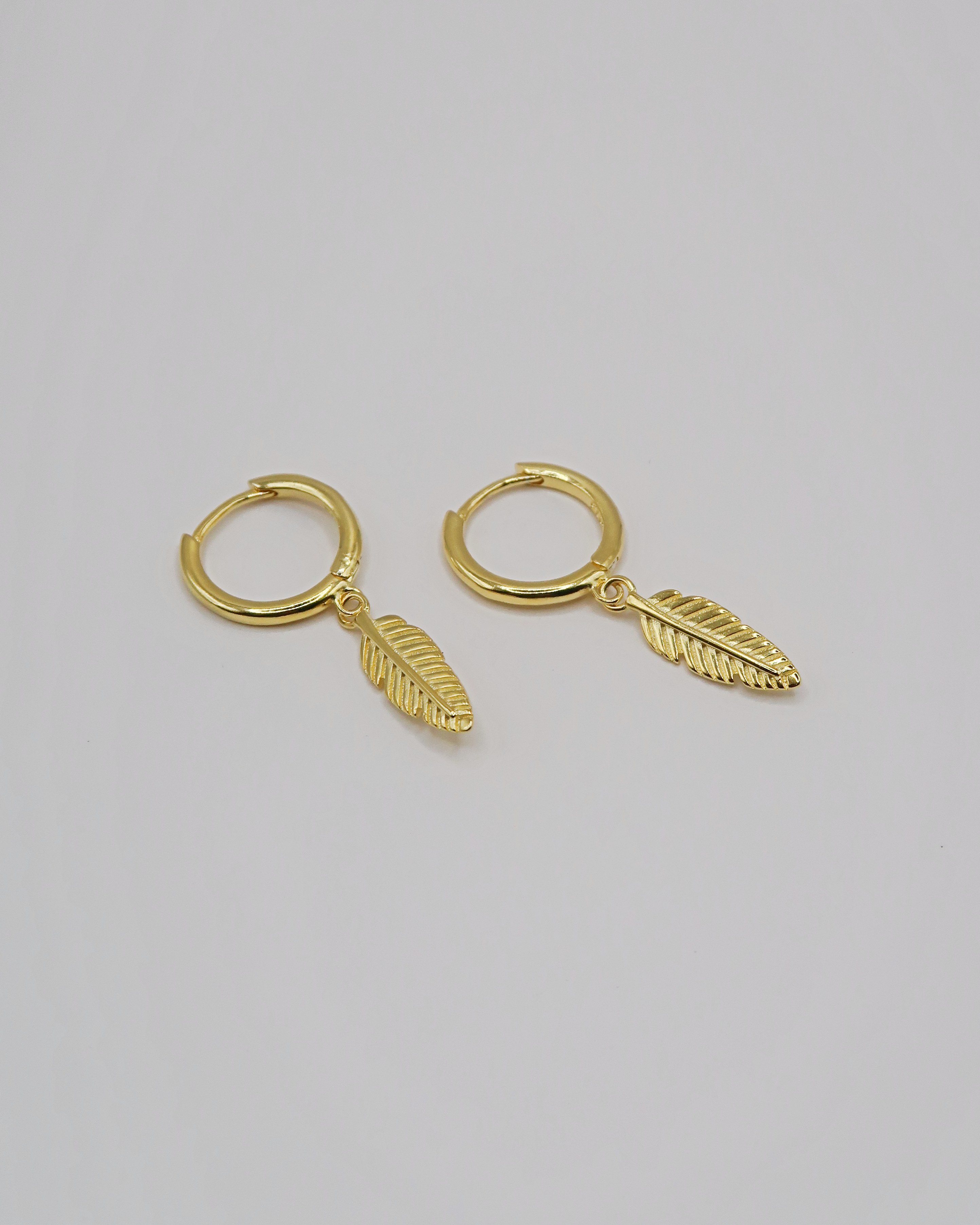 Humbleworks Portman Feather Earrings - Gold