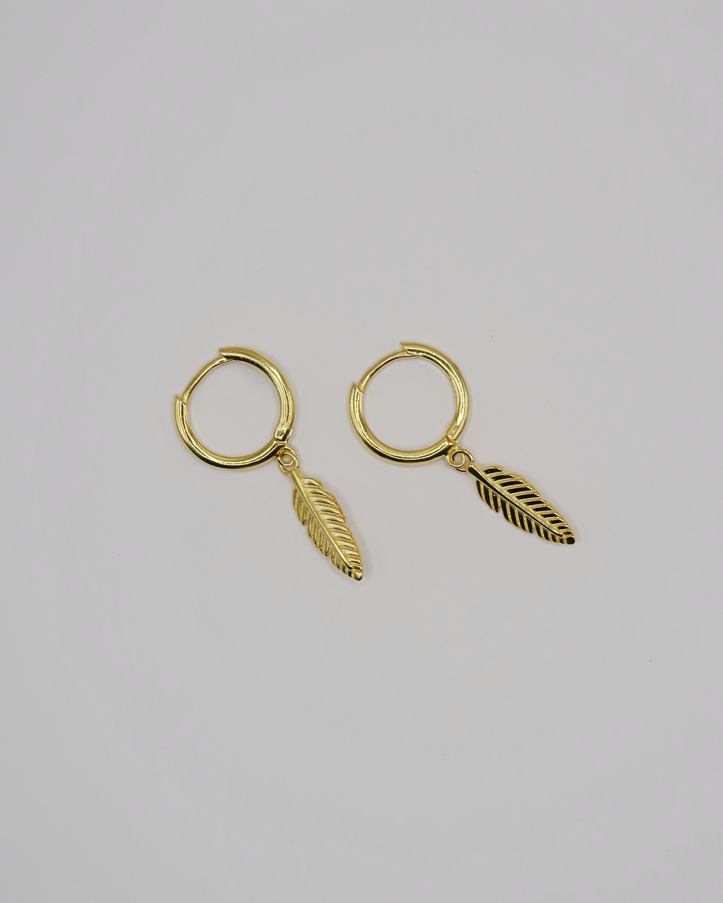 Humbleworks Portman Feather Earrings - Gold