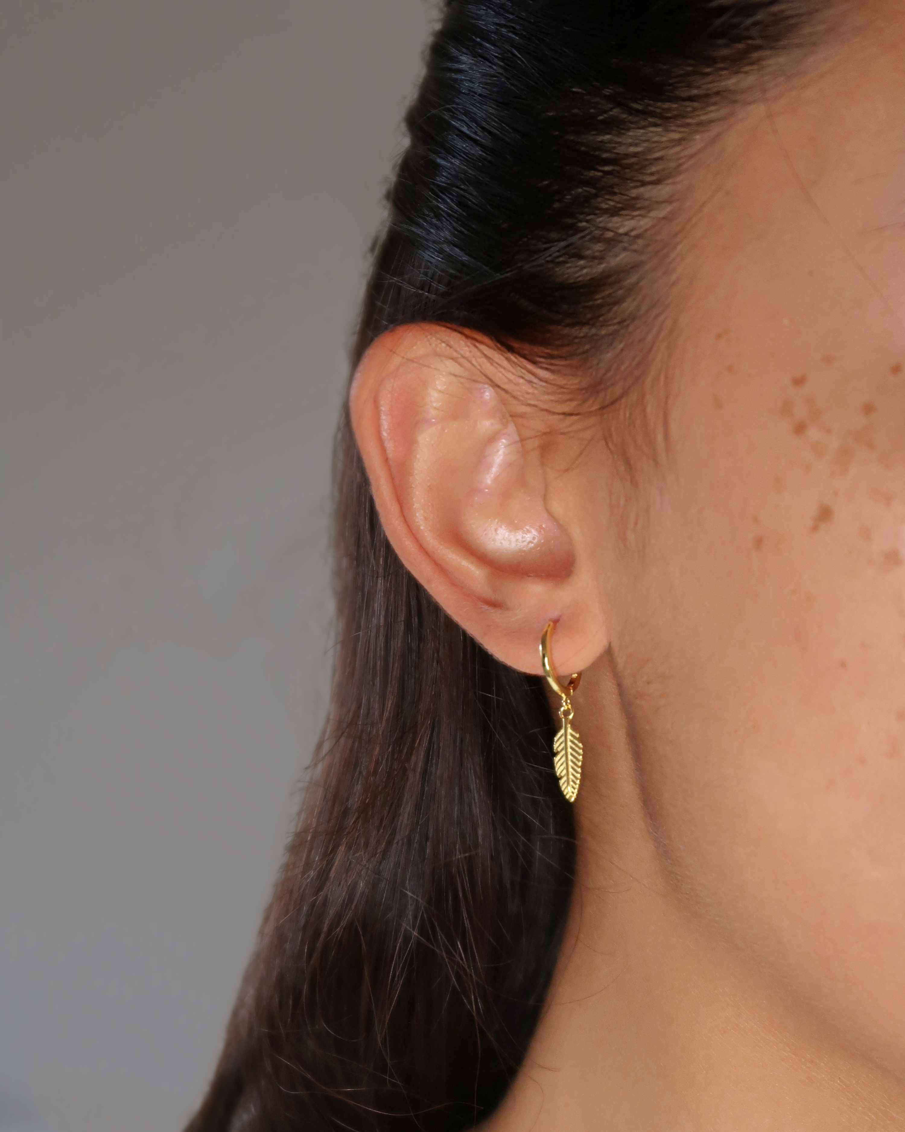 Humbleworks Portman Feather Earrings - Gold
