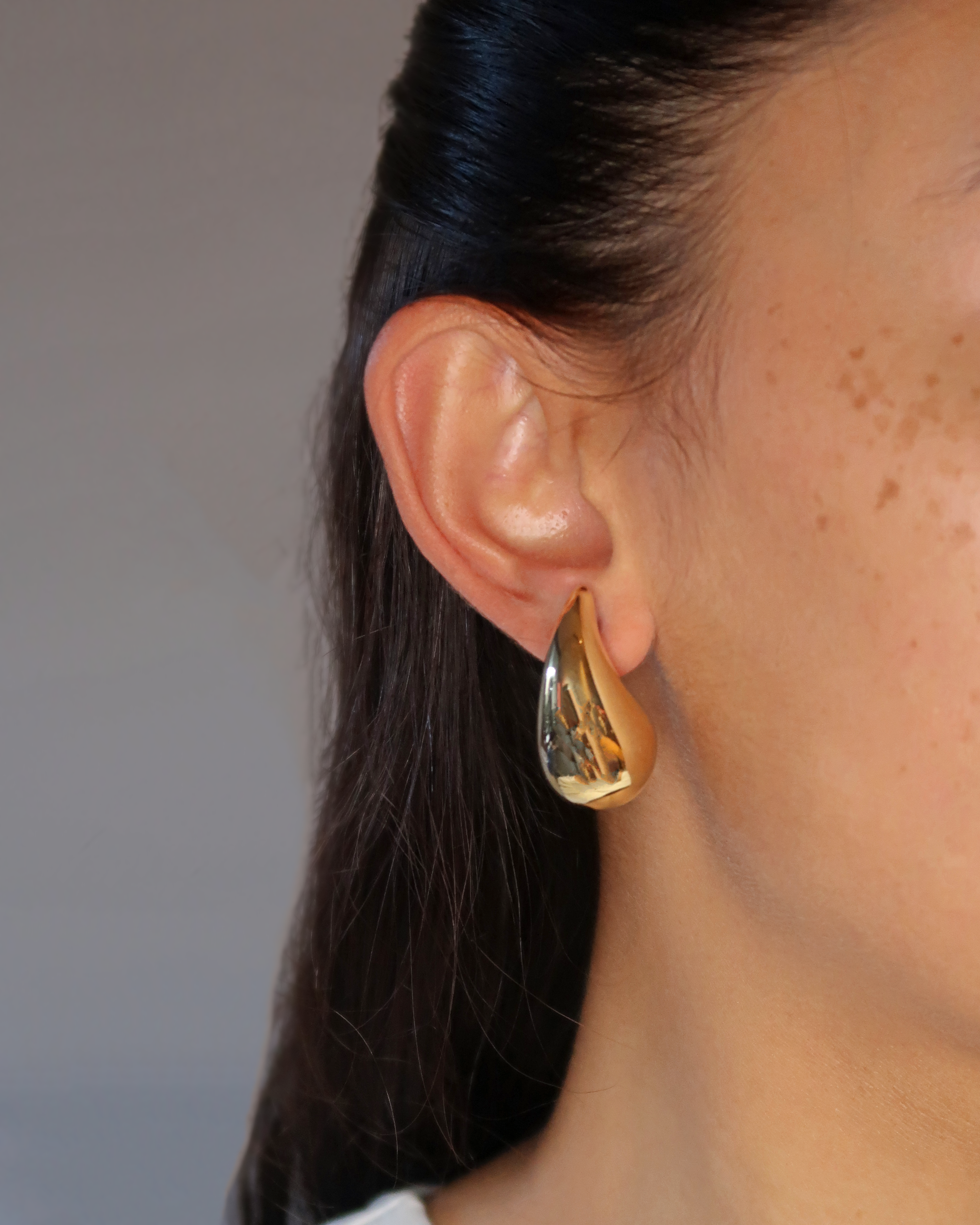 Humbleworks Rogers Large Tear Drop Earrings - Gold