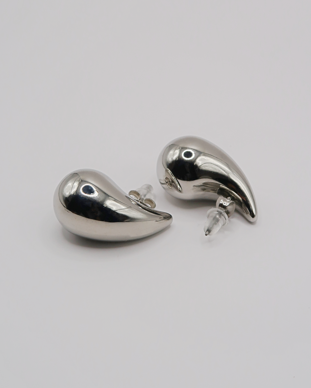 Humbleworks Rogers Large Tear Drop Earrings - Silver