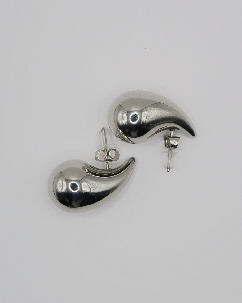 Humbleworks Rogers Large Tear Drop Earrings - Silver