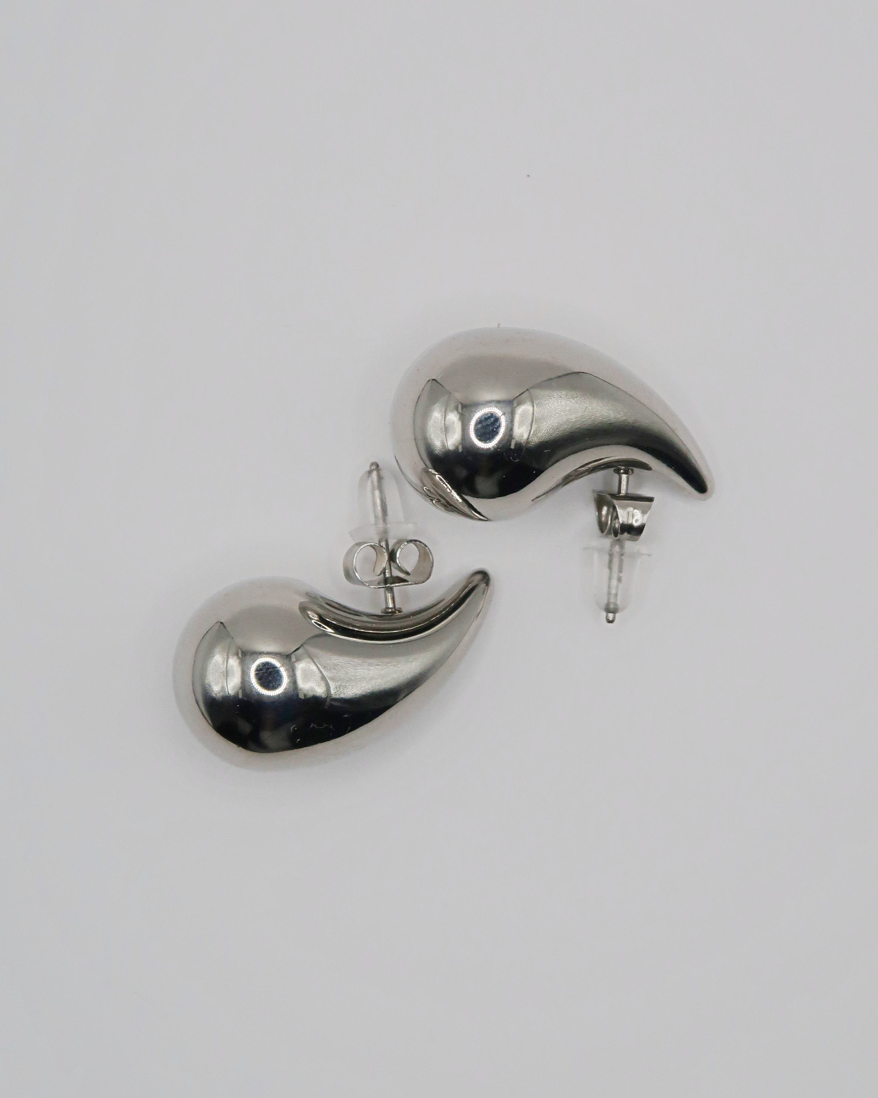 Humbleworks Rogers Large Tear Drop Earrings - Silver