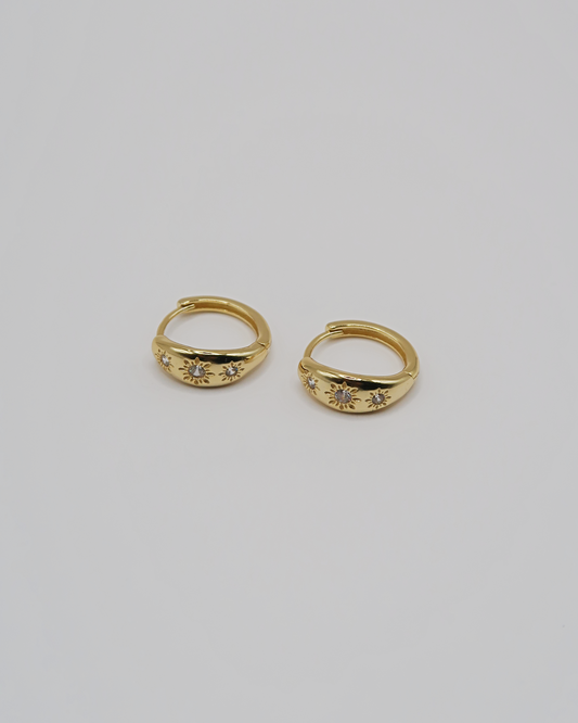 Humbleworks Ryder Star Zircon Earrings - Gold