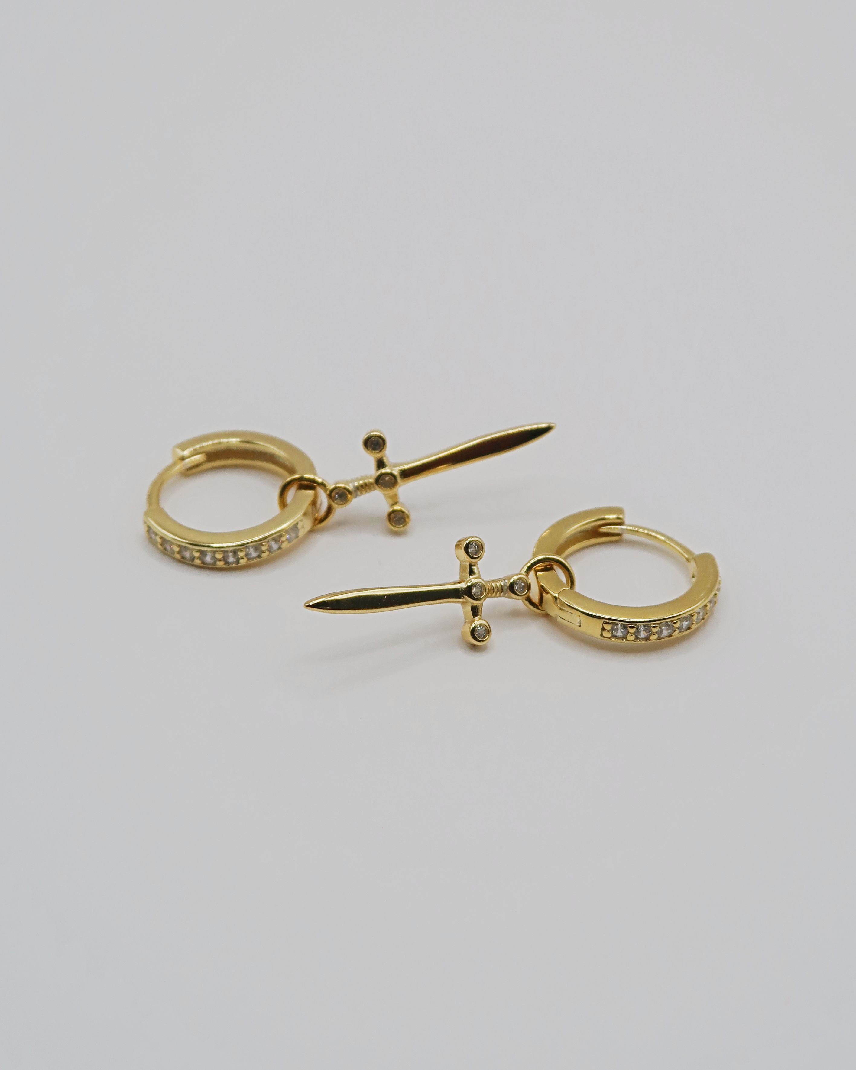Humbleworks Sarandon Zircon Dagger Earrings - Gold