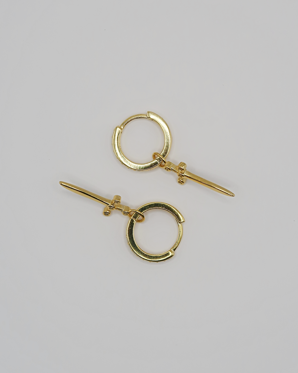 Humbleworks Sarandon Zircon Dagger Earrings - Gold