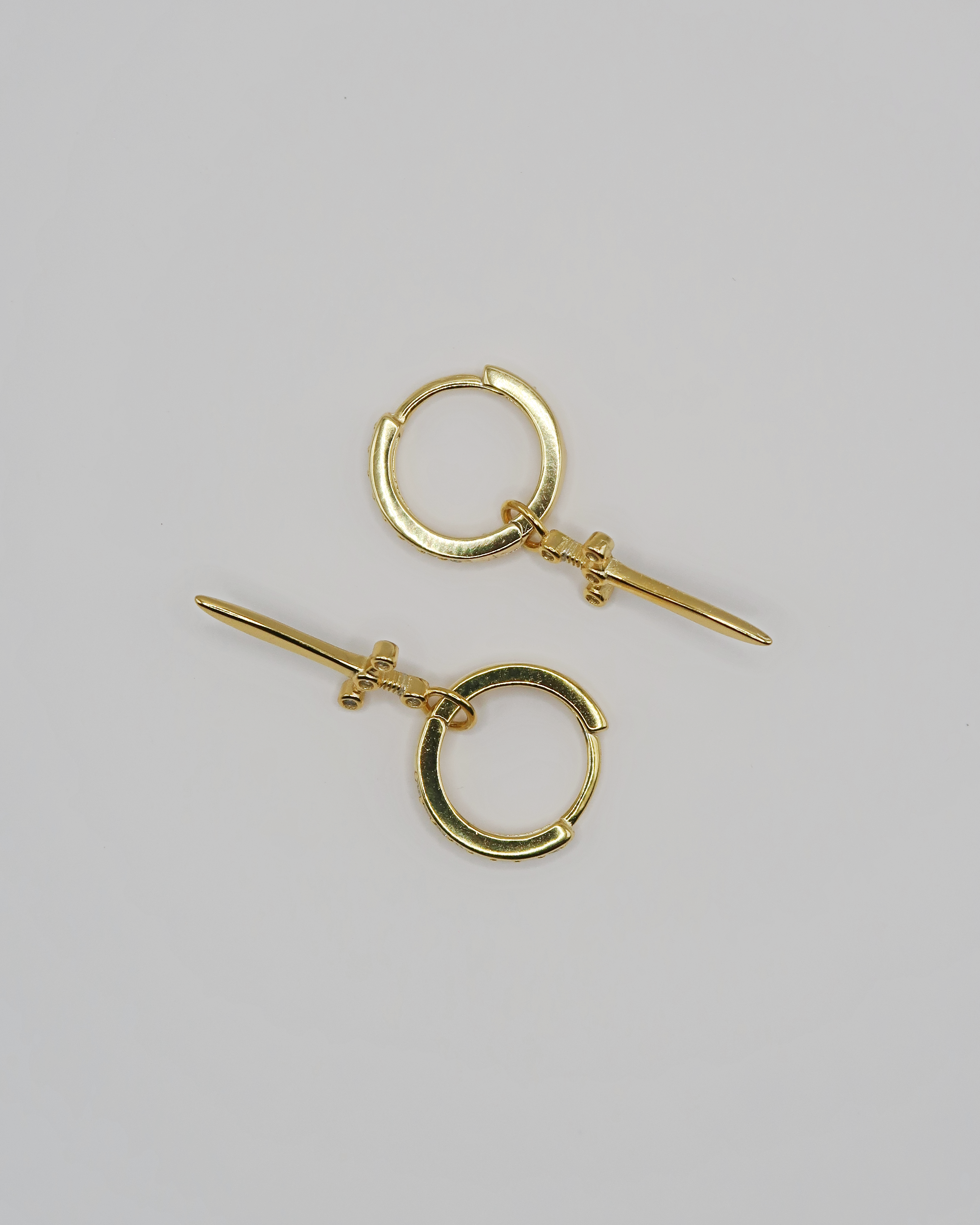 Humbleworks Sarandon Zircon Dagger Earrings - Gold