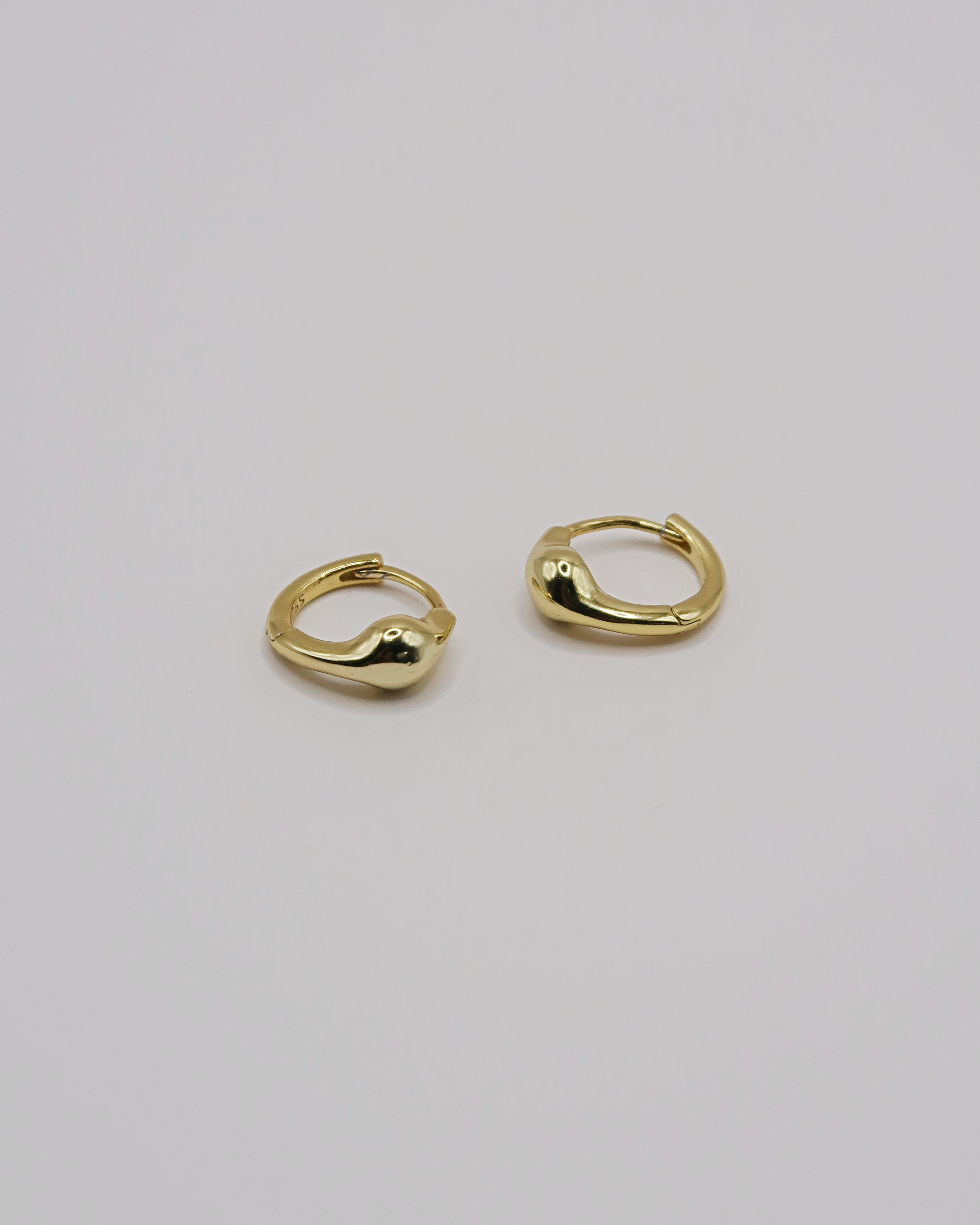 Humbleworks Stone Huggie Earrings - Gold