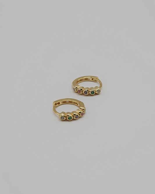 Humbleworks Tautou Love Heart Hoops Earrings - Gold