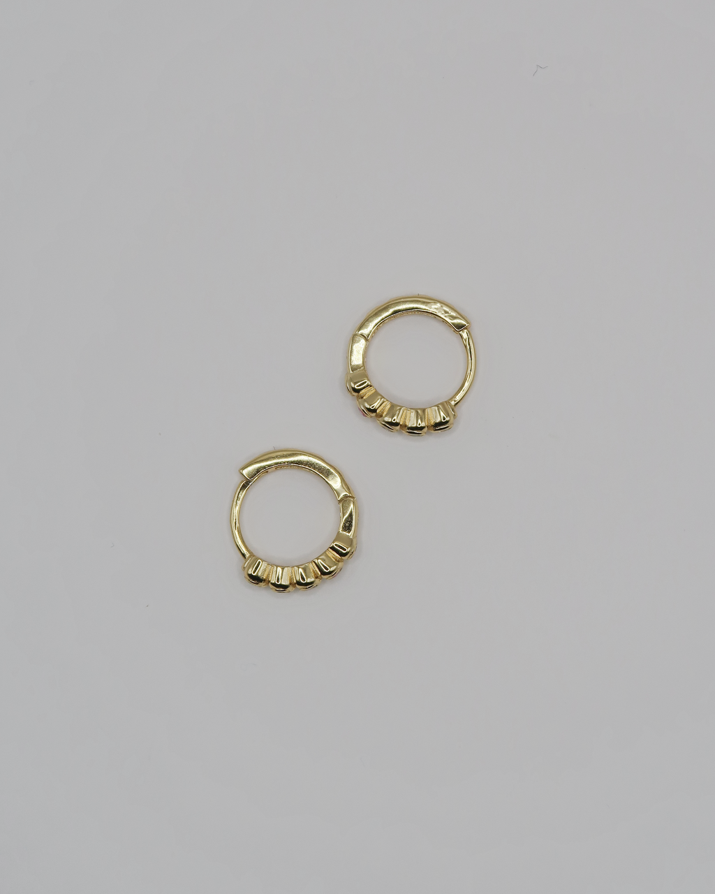 Humbleworks Tautou Love Heart Hoops Earrings - Gold