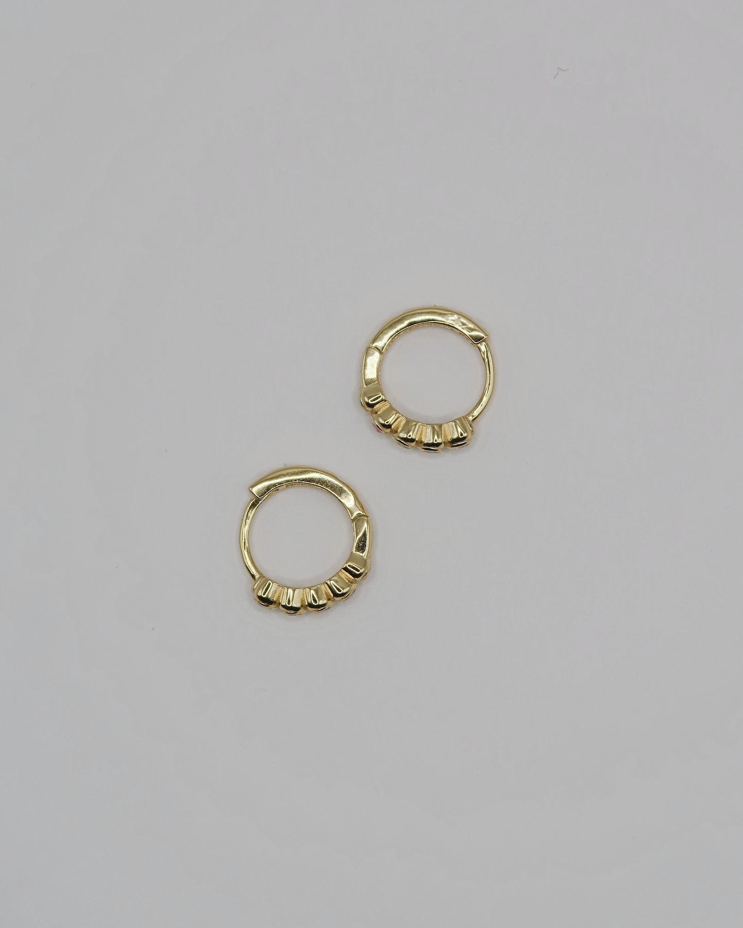 Humbleworks Tautou Love Heart Hoops Earrings - Gold