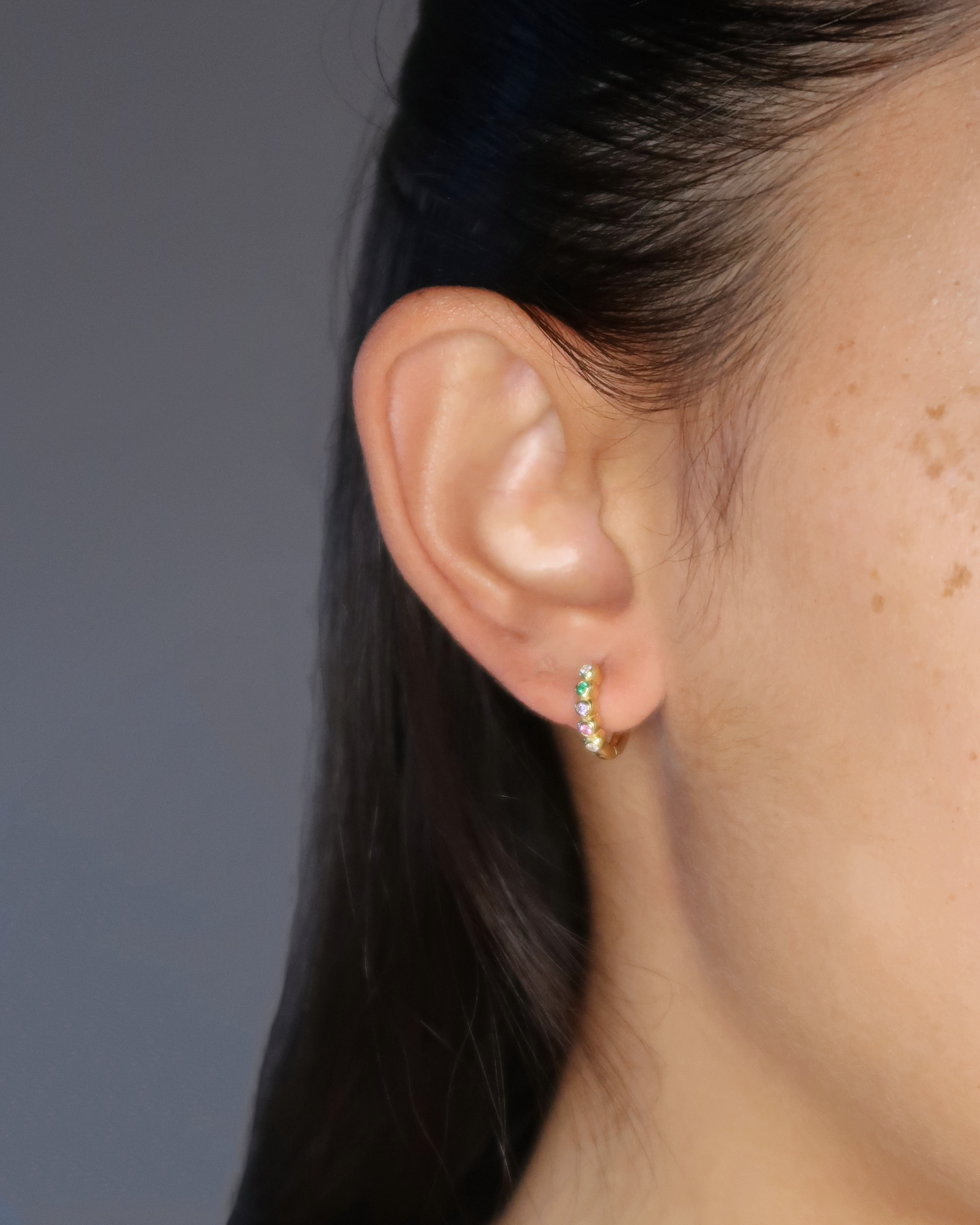 Humbleworks Tautou Love Heart Hoops Earrings - Gold
