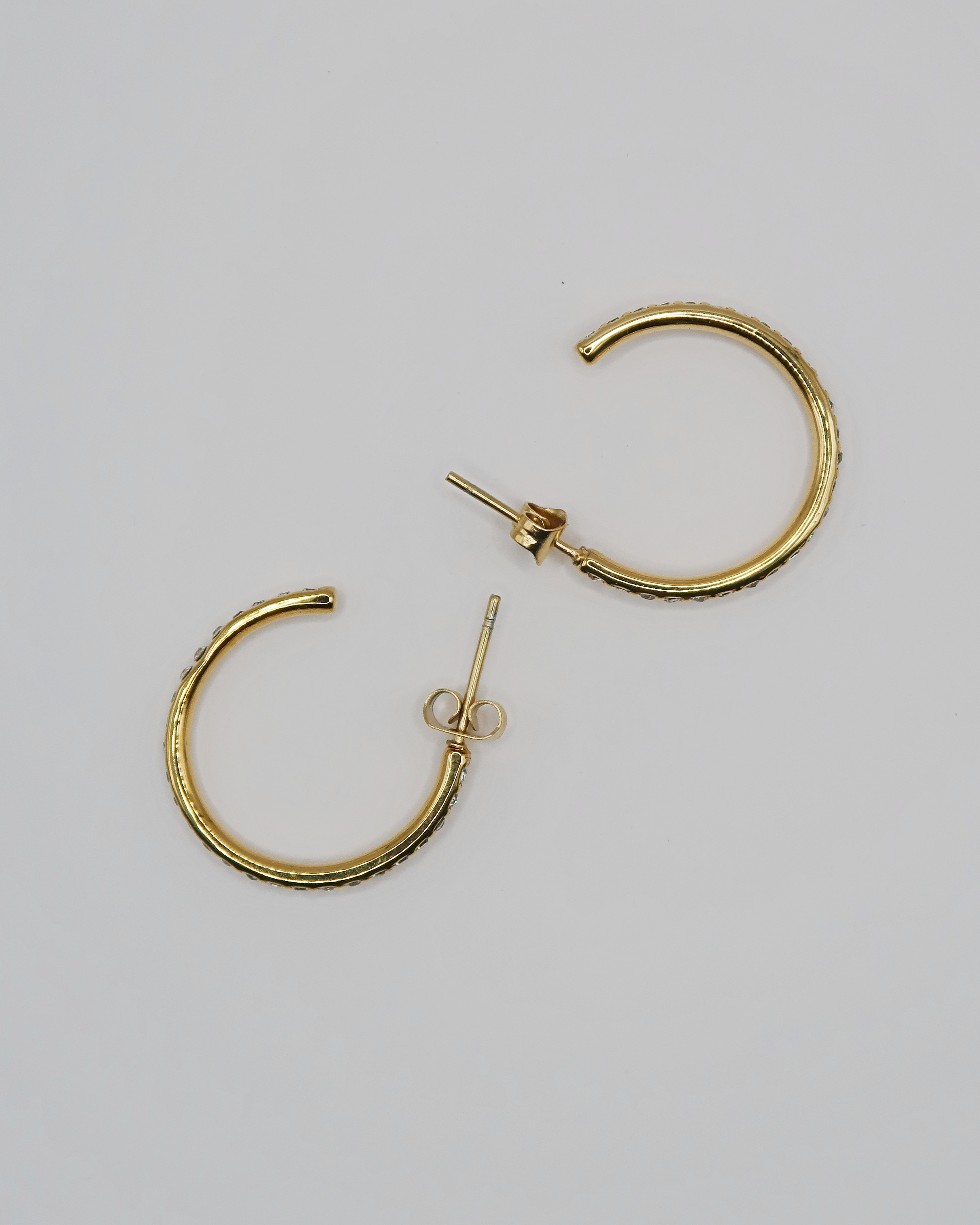 Humbleworks Taylor Zircon Stone Fine Diamante Earrings - Gold