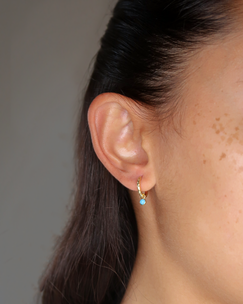 Humbleworks Weaver Turquoise Drop Earrings - Gold