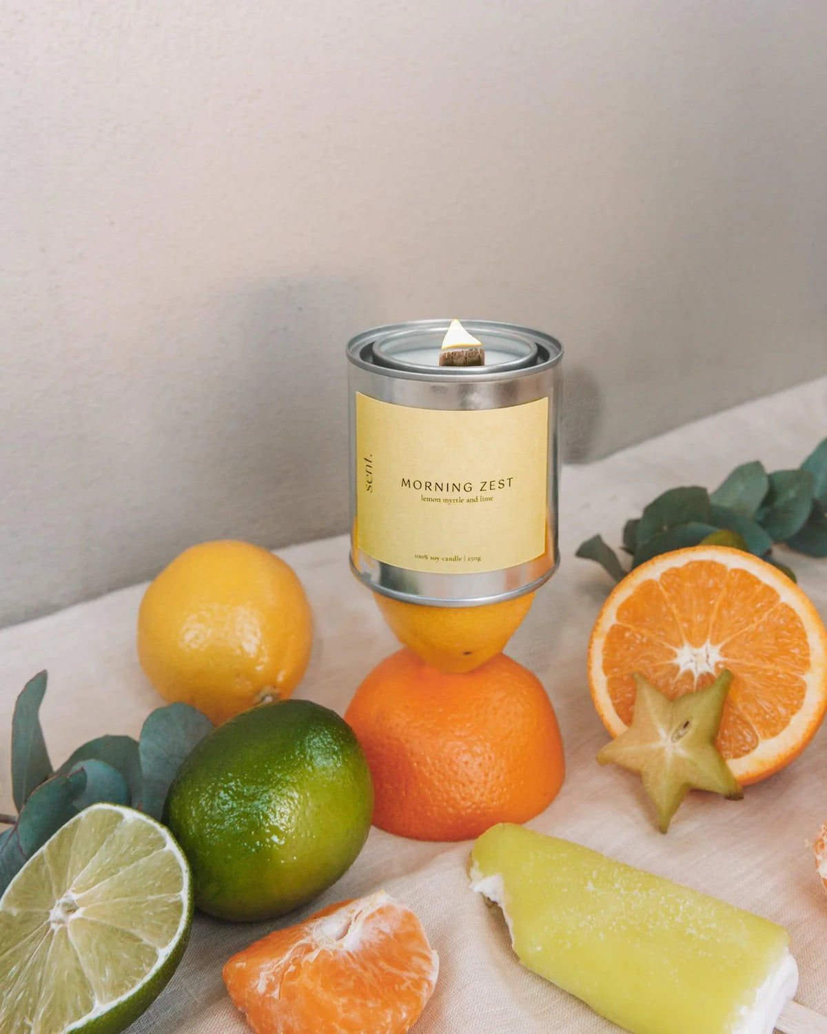 Sent Studio Soy Candle - Morning Zest - Lemon Myrtle, Lime & Orange