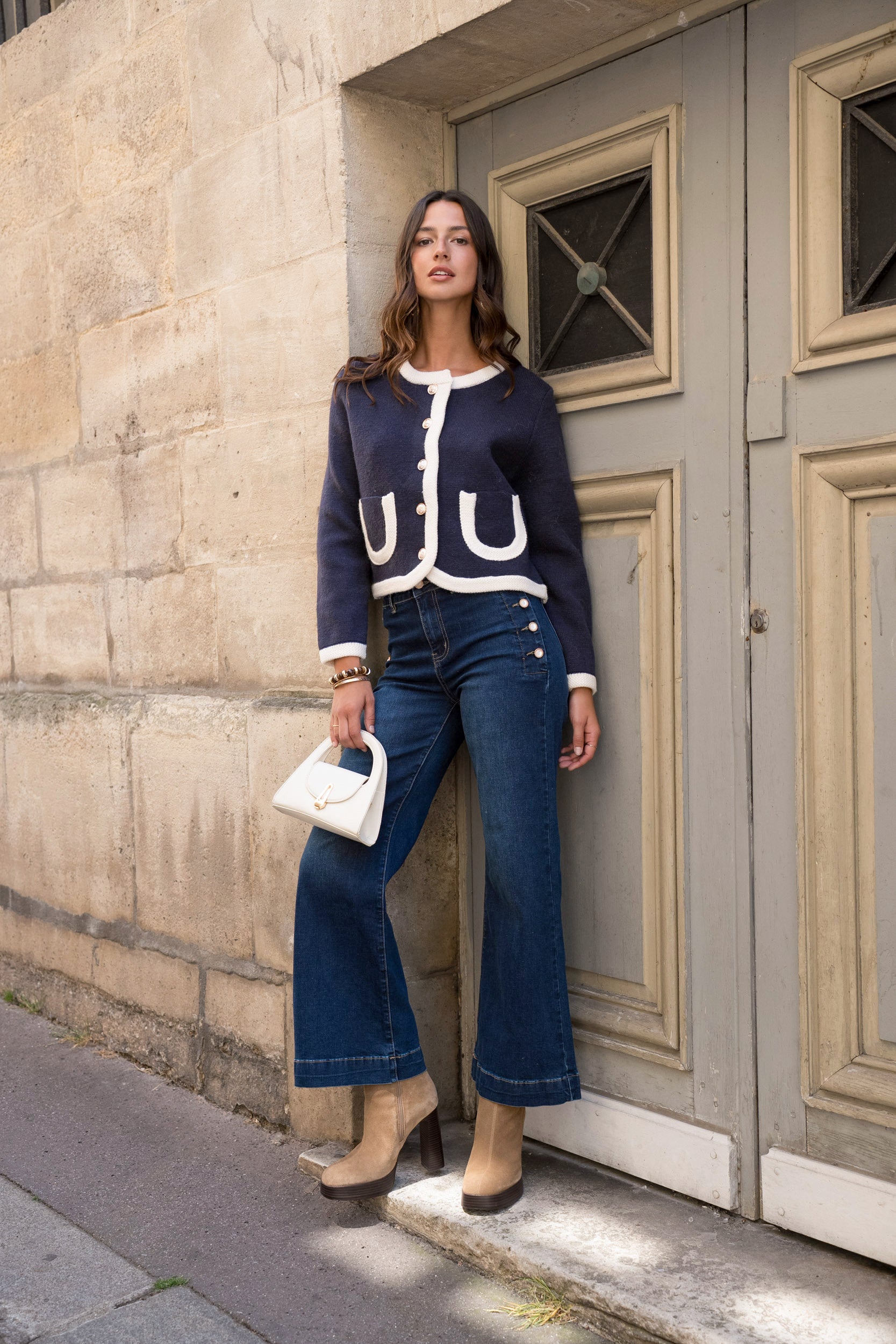 Maison Onado Claudette Cardigan - Navy