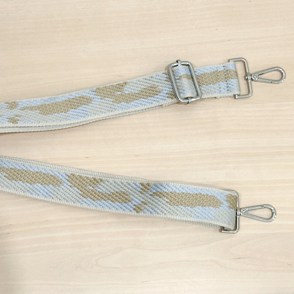 Roman Holiday Bag Strap Camouflage Print - Grey/Beige - Silver