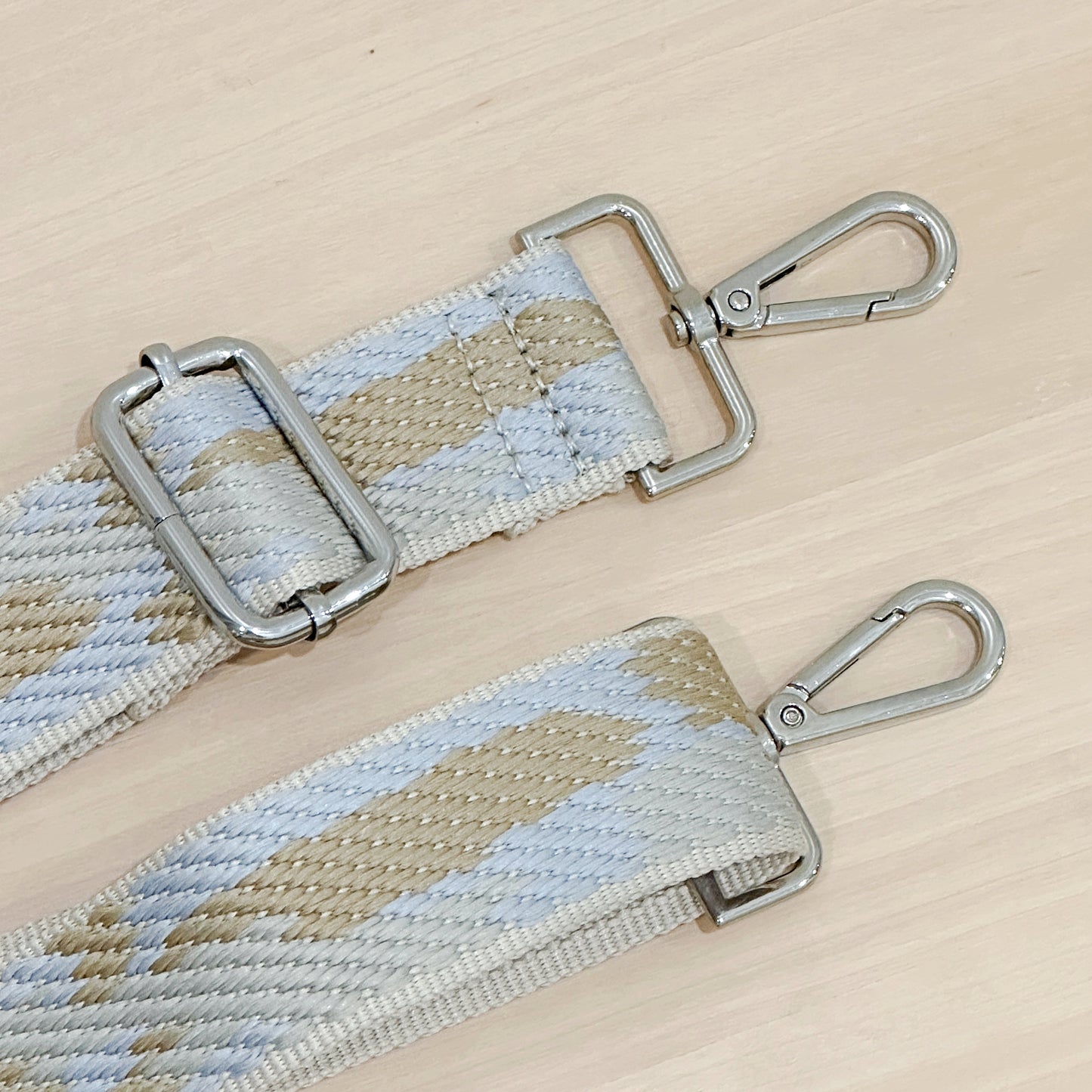 Roman Holiday Bag Strap Camouflage Print - Grey/Beige - Silver