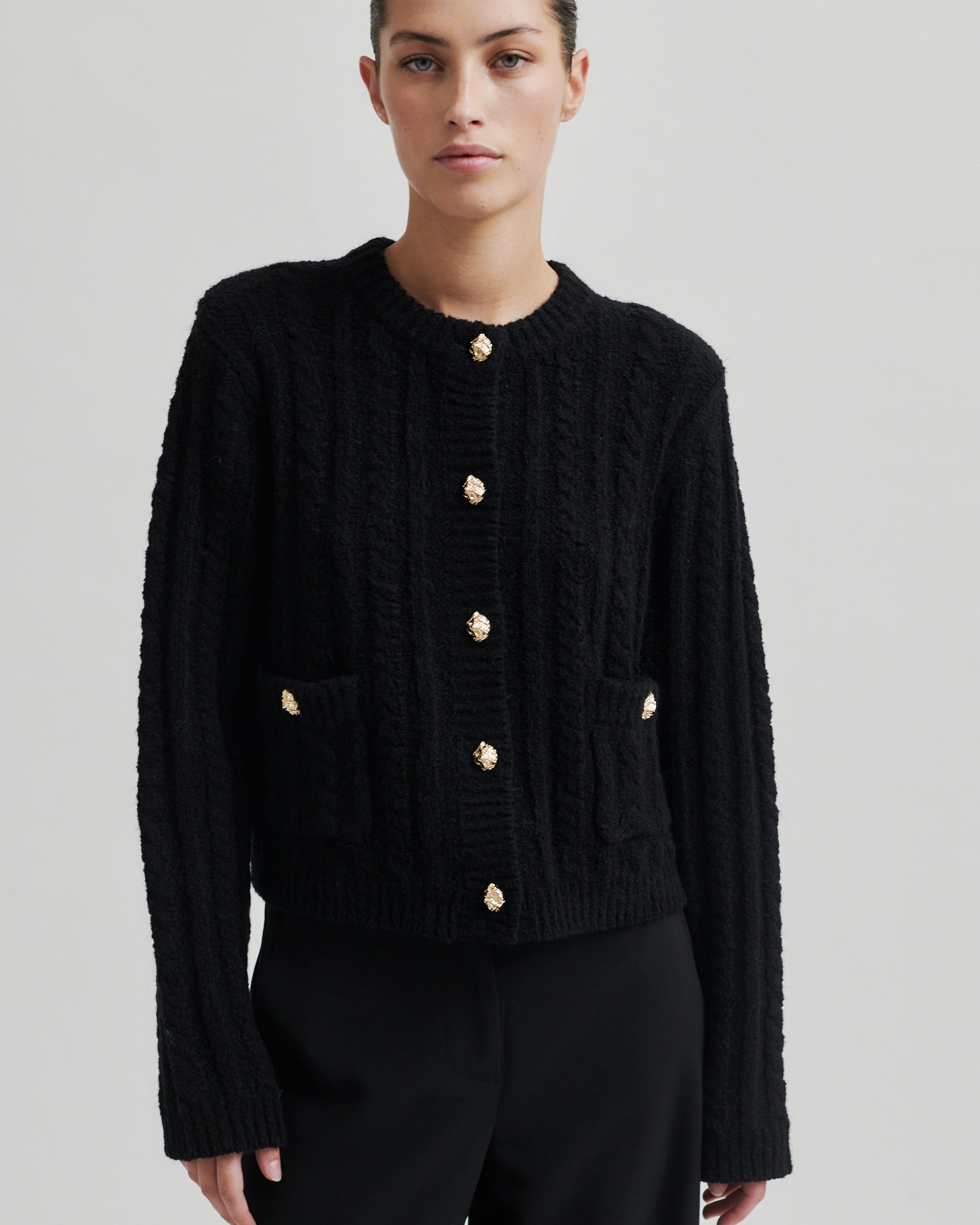 Second Female Karolina Knit Cardigan - Black