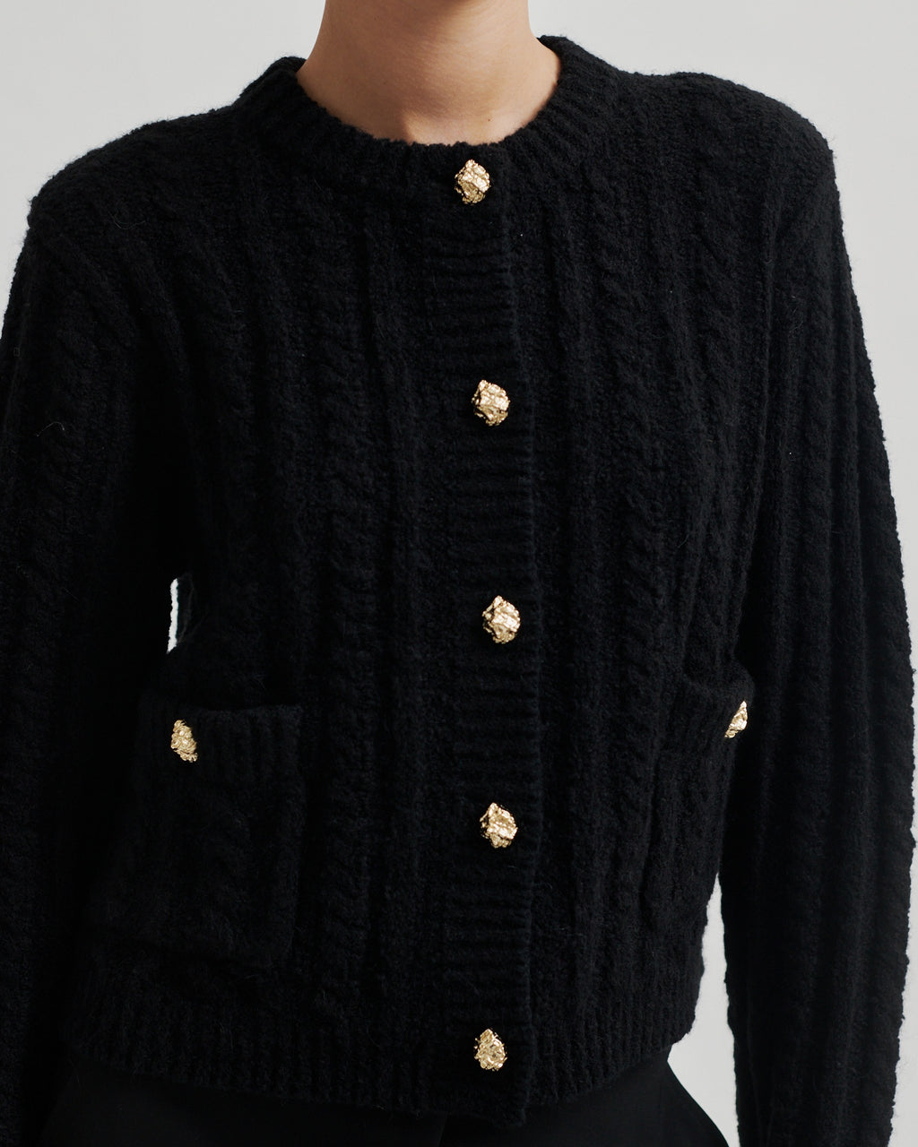 Second Female Karolina Knit Cardigan - Black