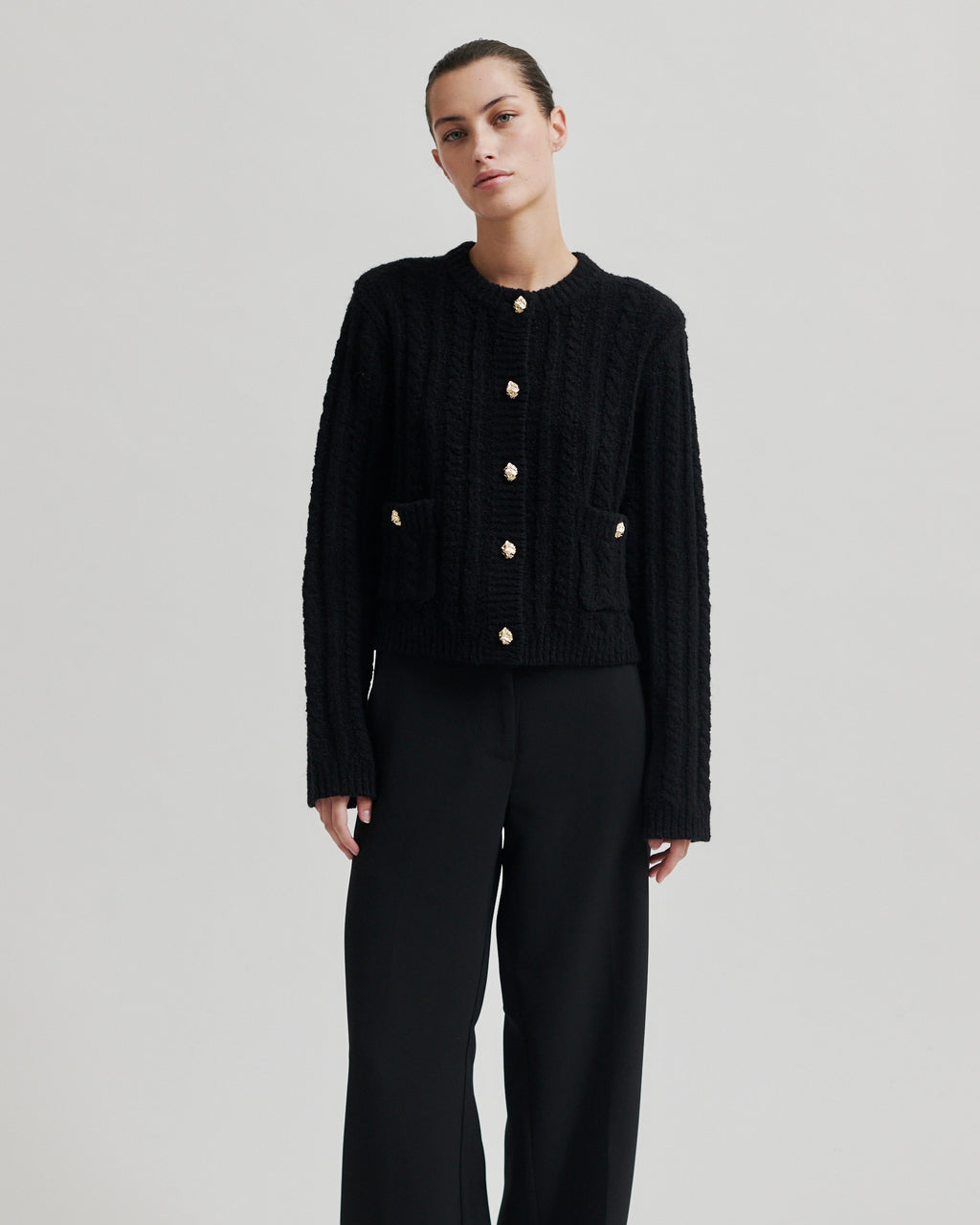 Second Female Karolina Knit Cardigan - Black