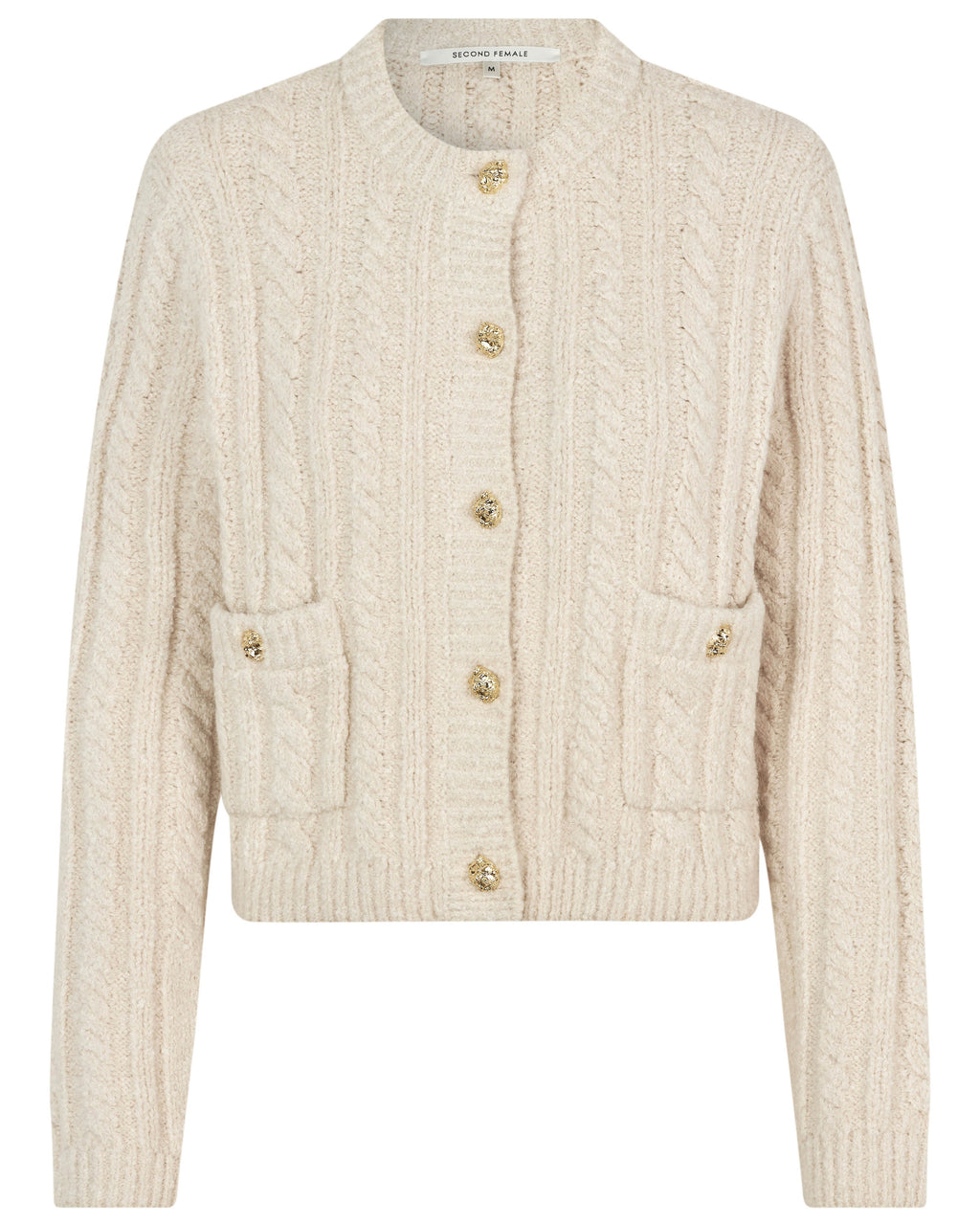 Second Female Karolina Knit Cardigan - Pumice Stone