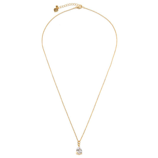 Vestopazzo Drop Solitaire Short Necklace (KG2007) - Gold