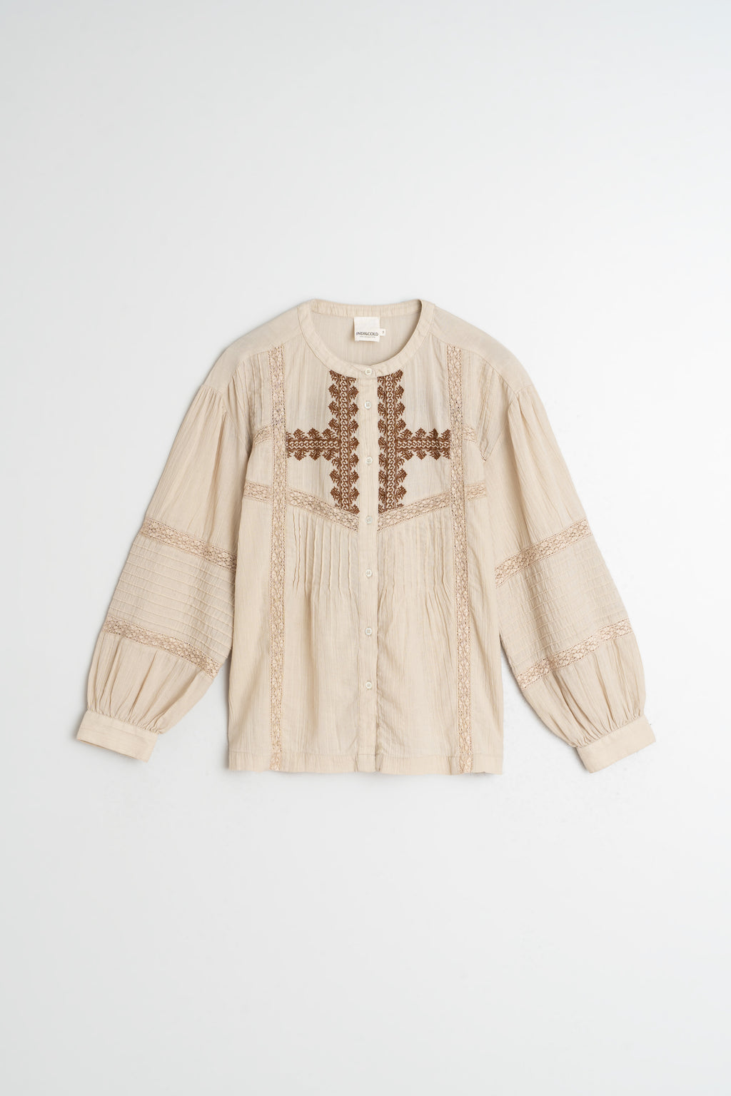 Indi & Cold Embroidered Shirt (KI220) - Piedra