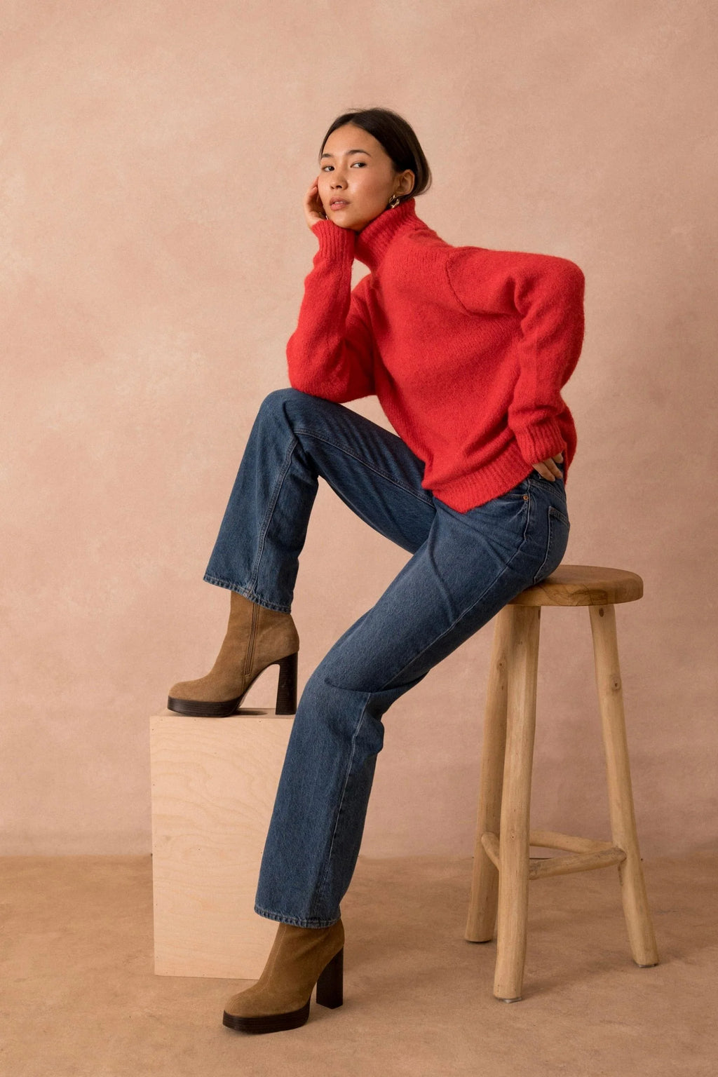 Lili & Lala Paris Suzie Roll Neck - Coral