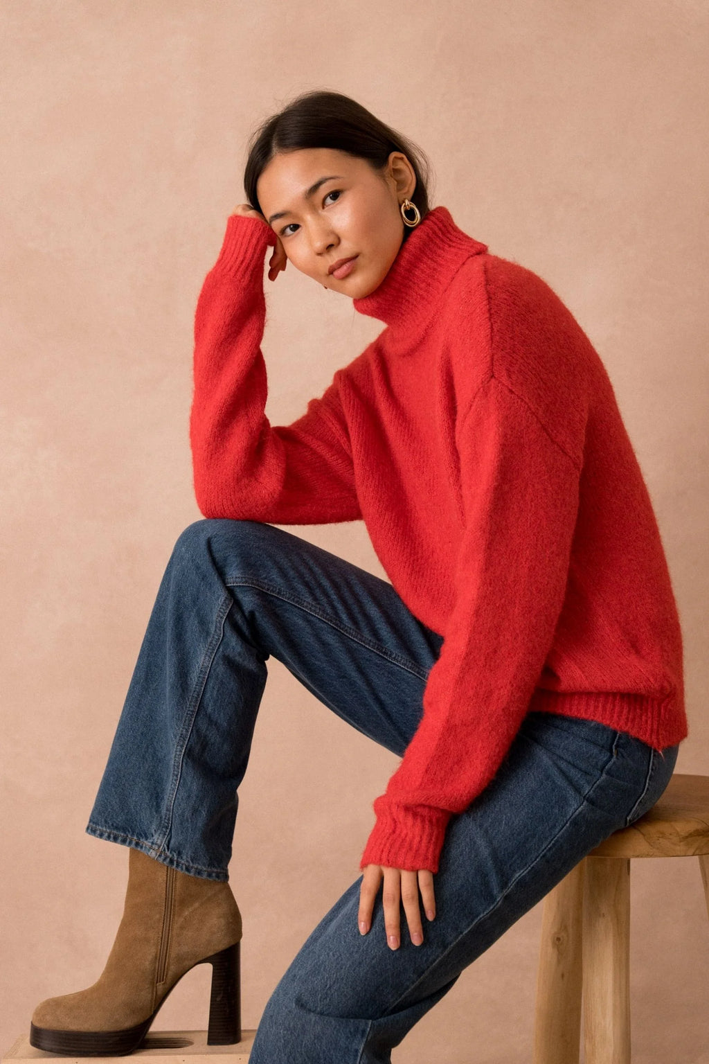 Lili & Lala Paris Suzie Roll Neck - Coral