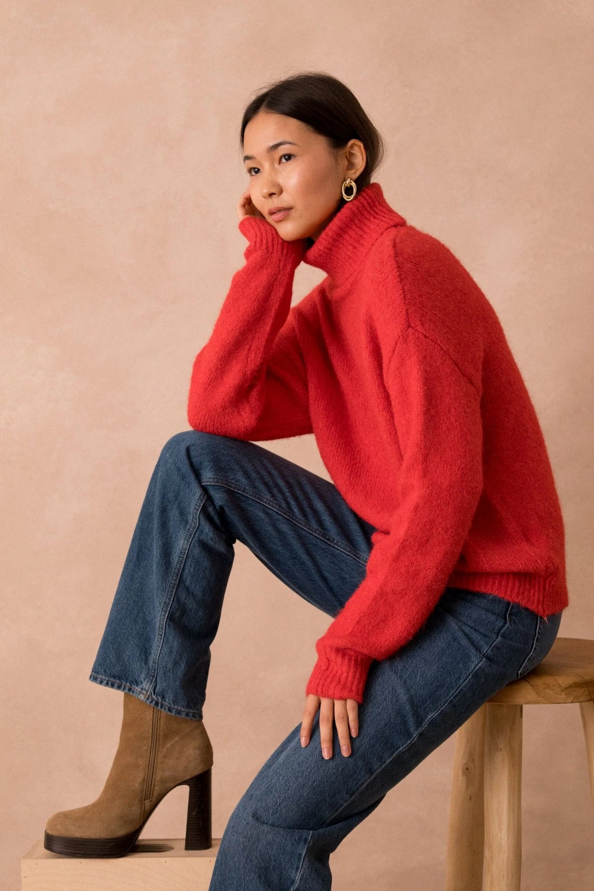 Lili & Lala Paris Suzie Roll Neck - Coral