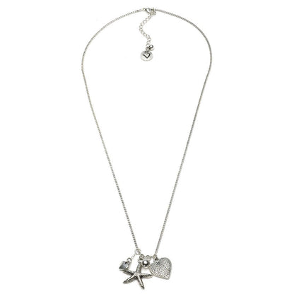 Vestopazzo Starfish/Heart Pendant Necklace (LO53141) - Silver