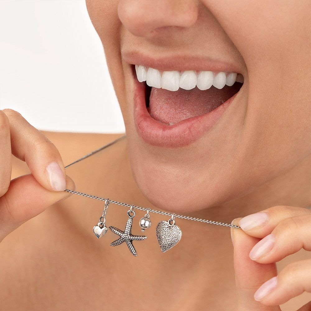 Vestopazzo Starfish/Heart Pendant Necklace (LO53141) - Silver