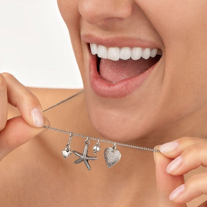 Vestopazzo Starfish/Heart Pendant Necklace (LO53141) - Silver