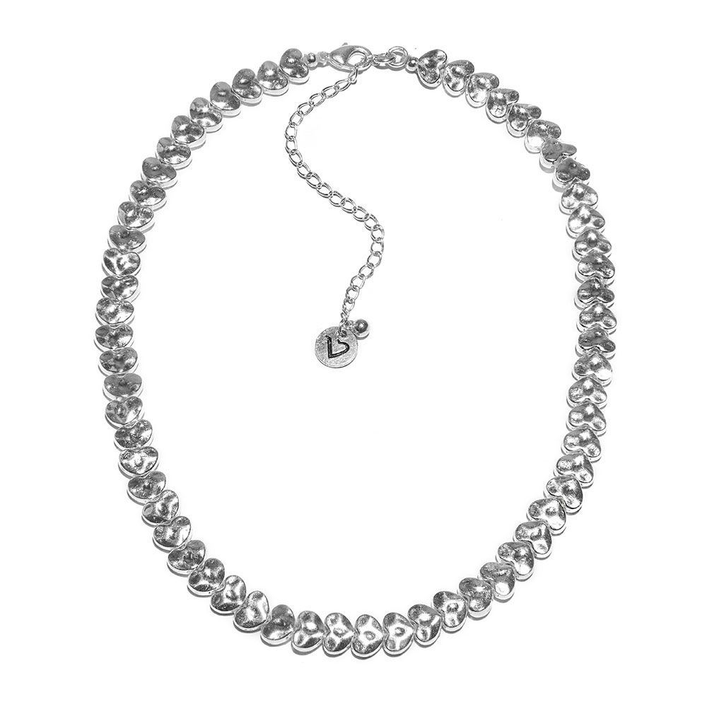 Vestopazzo Wrought Heart Choker Necklace (LO53143) - Silver