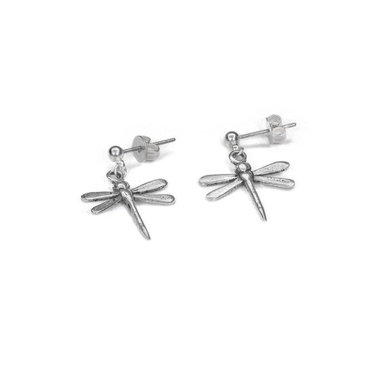 Vestopazzo Dragonfly Charm Earrings (LO80264) - Silver