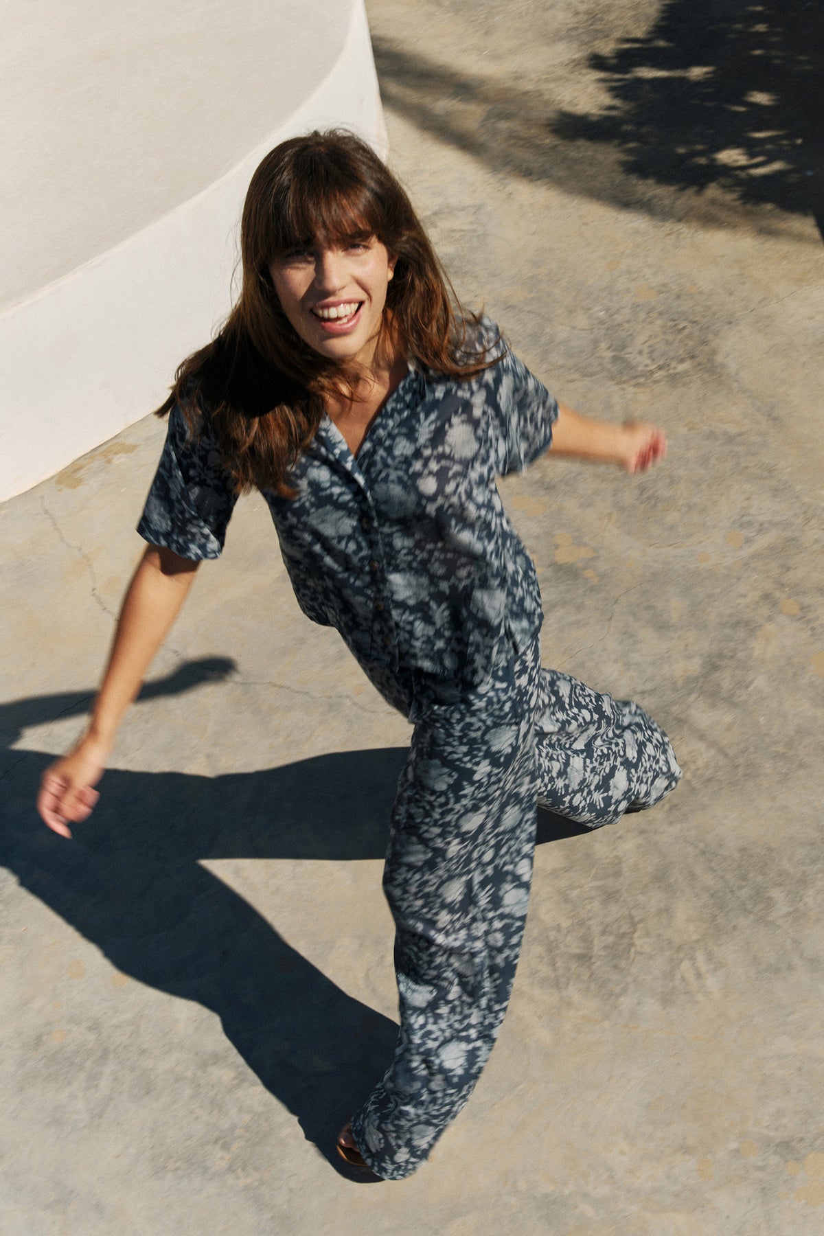 Indi & Cold Ginger Print Shirt (MC180) - Indigo